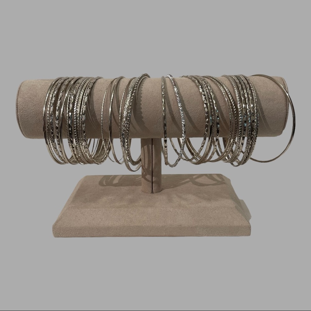 Silvertone Bangles Set of 36